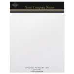 Elegant Black and Gold Damask Pop Letterhead Template