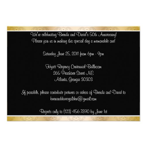 Elegant Black and Gold Invite