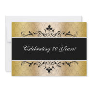Elegant Black and Gold Invite invitation
