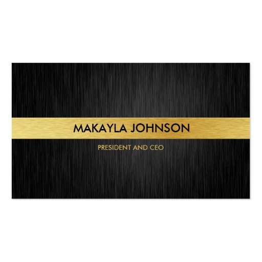 Elegant Black and Gold Professional Business Card Template (front side)