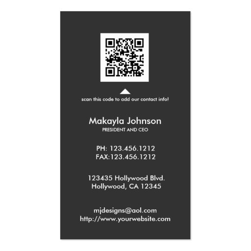 Elegant Black and Gold Professional Business Card Template (back side)