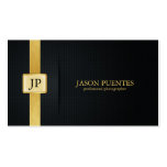 Elegant Black and Gold Professional Photographer Business Cards