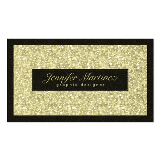 Elegant Black And Gold Tones Glitter & Sparkles Business Card Zazzle