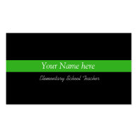 Elegant black and green professional business business card