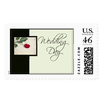 Elegant black and ivory postage