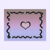 Elegant Black and Purple Design postcards