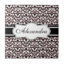 Elegant Black and Red Damask Pattern Tiles