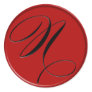 Elegant Black and red Monogram N Stickers