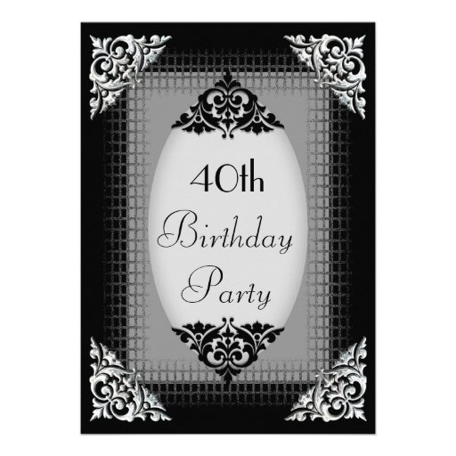 Elegant Black And Silver 40th Birthday 5