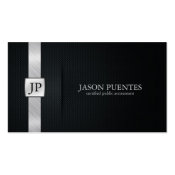 Elegant Black and Silver Accounting Double-Sided Standard Business Cards (Pack Of 100)