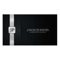 Elegant Black and Silver Accounting Business Card Templates