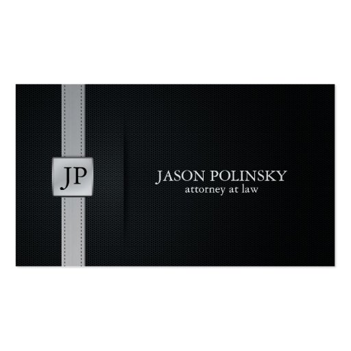 Elegant Black and Silver Attorney At Law Business Card