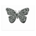 Elegant Black And White  Butterfly Post Card