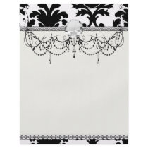 elegant black and white damask flyer design