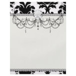elegant black and white damask flyers