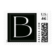 Elegant Black and White monogram B stamps