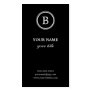 Elegant Black and White Monogram Business Cards