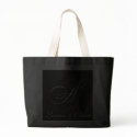 Elegant black and white monogram - initial A bags