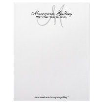 Elegant Black and White Monogram Letterhead