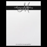 Elegant Black and White Monogram Letterhead