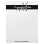 Elegant Black and White Monogram Letterhead