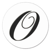 Elegant Black and White Monogram O stickers by aslentz Elegant Black and White Monogram O stickers
