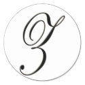 Elegant Black and White Monogram Z stickers