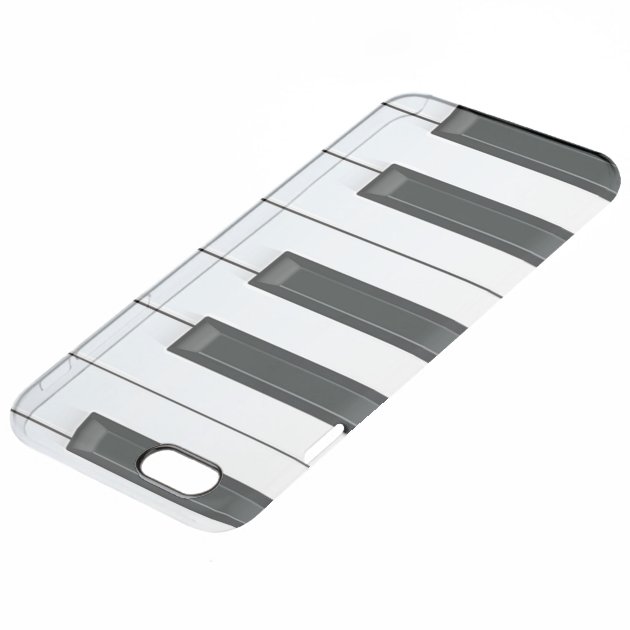 Elegant Black and White Piano Keys Uncommon Clearlyâ„¢ Deflector iPhone 6 Plus Case-3