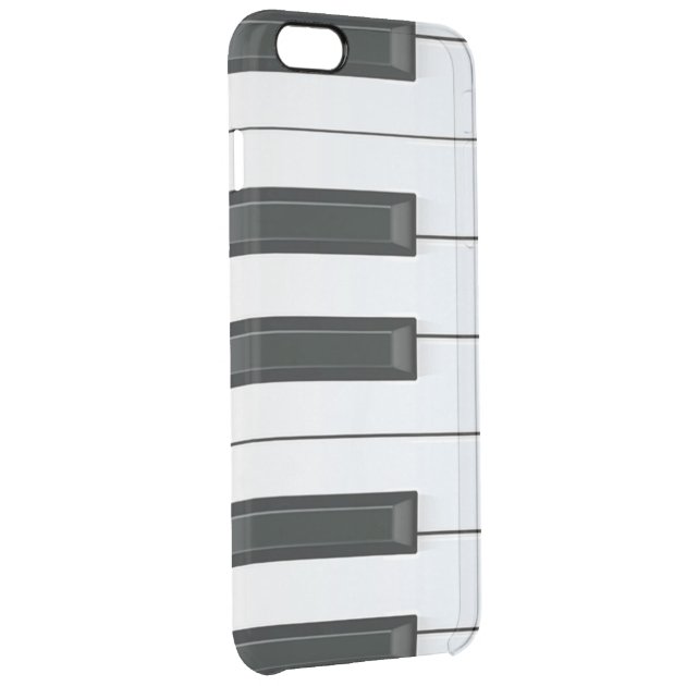 Elegant Black and White Piano Keys Uncommon Clearlyâ„¢ Deflector iPhone 6 Plus Case-2