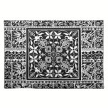 Elegant Black and White Renaissance Lace placemats