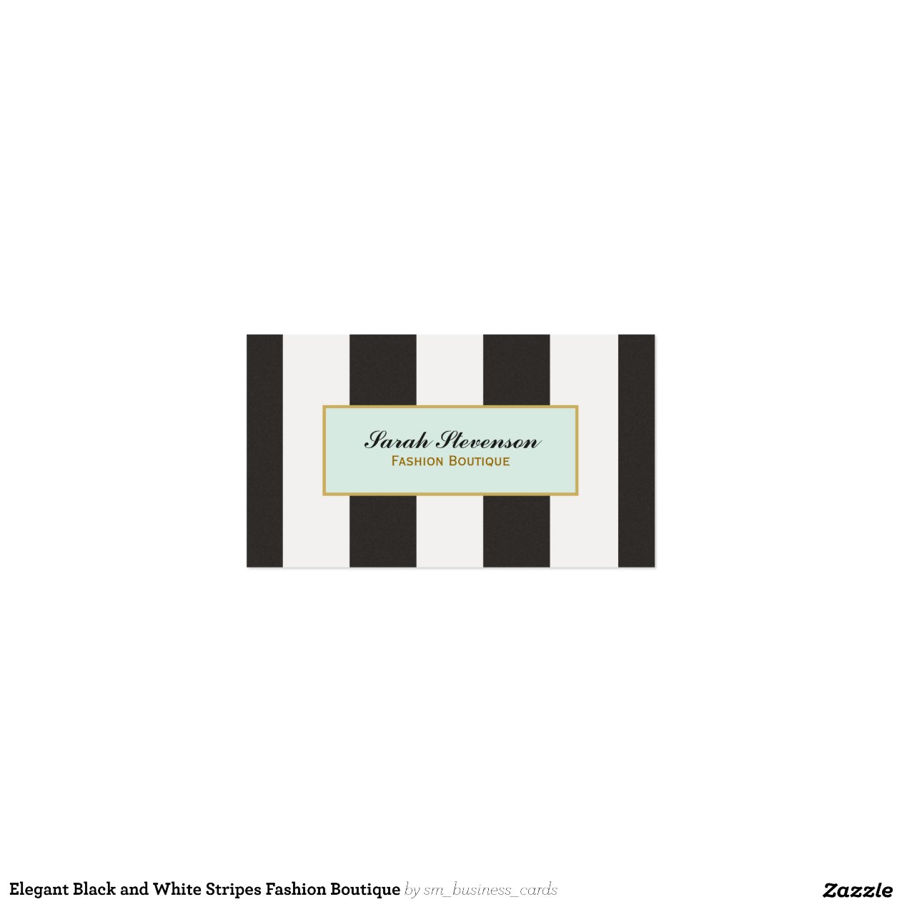 black and white stripe business cards