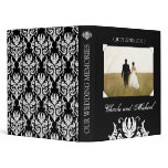 Elegant Black and White Wedding Album binders