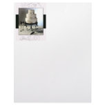 Elegant black and white  wedding cake letterhead
