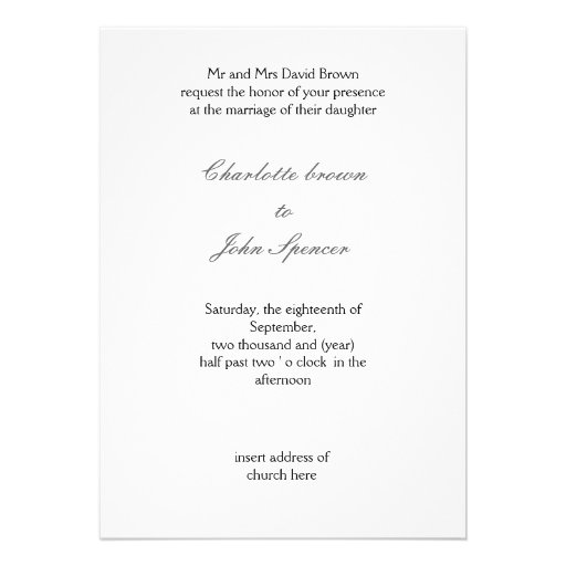 elegant black and white wedding invitation