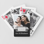 Elegant Black and White Wedding Souvenir Photo Card Deck