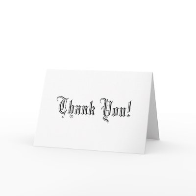 Writing Wedding Cards on Elegant Black And White Wedding Thank You Cards Add Your Thank You