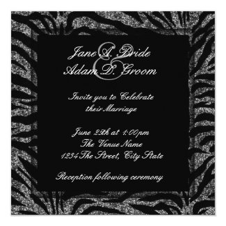 Elegant Black and White Zebra Wedding