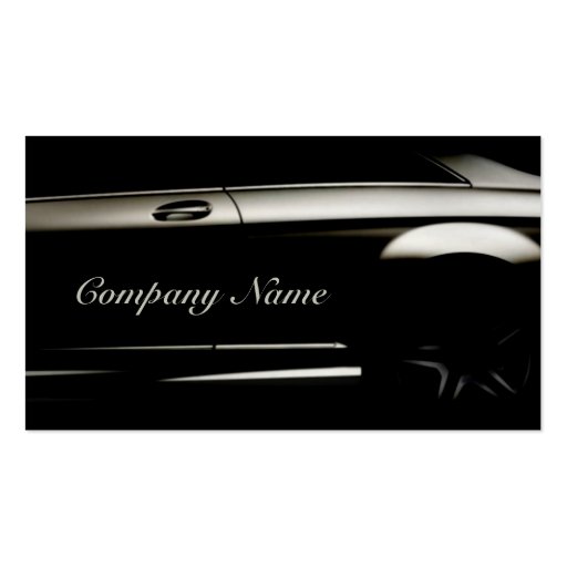 Elegant Black Automotive Business Card (front side)