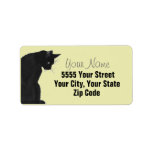 Elegant Black Cat Address Labels