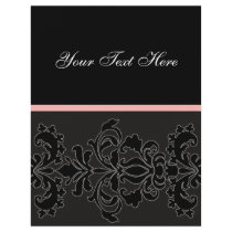 Elegant Black DAMASK Flyer