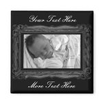 Elegant Black Frame Magnet