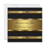 Elegant Black Gold 50th Anniversary Party Event Invite