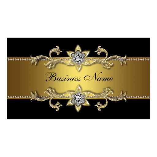 Elegant Black Gold Business Card (front side)