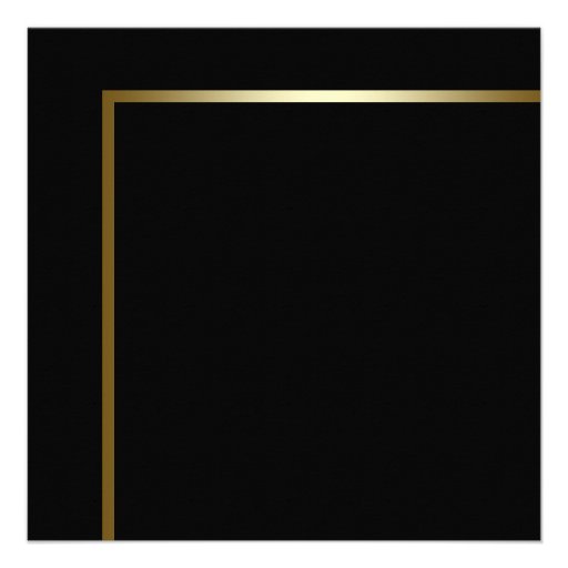 Elegant Black Gold Christmas Party Invitations