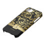 Elegant Black & Gold Damask with Monogram iPhone 5 Case