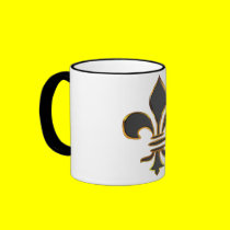 Elegant Black & Gold Fleur-de-lis Mug mugs