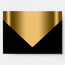 Elegant Black Gold Invitation Envelope envelopes