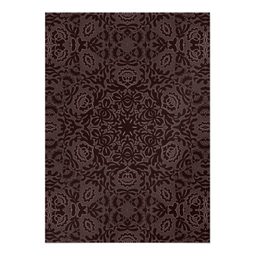 Elegant Black Gold Lace Wedding Invitation