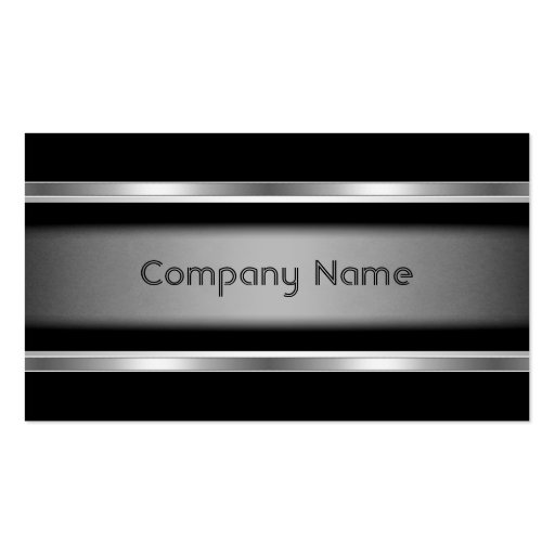 Elegant Black Grey Silver Business Card Company (front side)