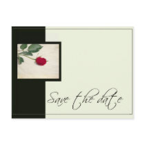 Elegant Black & Ivory save the date postcards by aslentz Elegant Black & Ivory save the date postcards